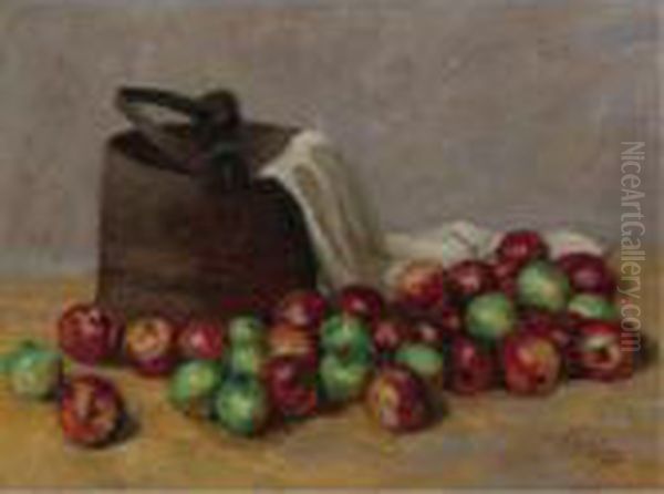 Sap Bucket And Apples - view 1