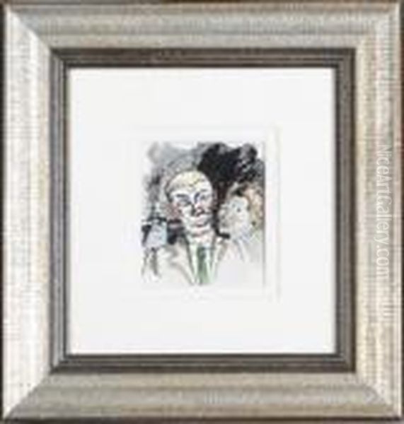 Circus Performer In A Green Tie (recto); And A Companion Sketch(verso) - view 1