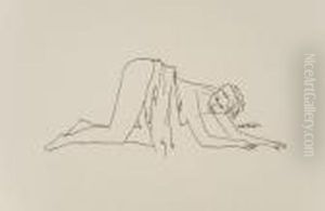 Crouching Nude by Walt Kuhn