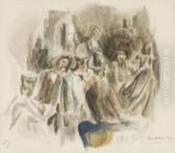 Figures At A Restaurant - view 1