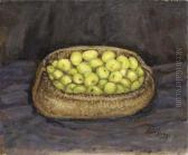 Basket Of Green Apples - view 1