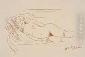 Reclining Nude On Couch by Walt Kuhn