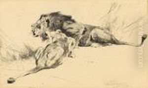 Lowen by Wilhelm Kuhnert