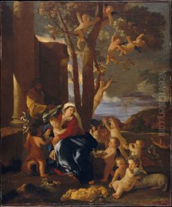 The Rest on the Flight into Egypt ca 1627 by Nicolas Poussin