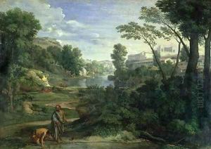 Landscape with Diogenes 1648 by Nicolas Poussin