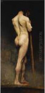 Standing Male Nude by Wilhelm Kuhnert