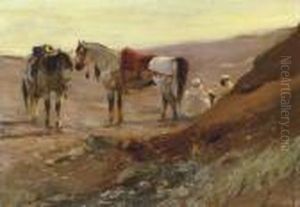 A Halt In The Desert by Wilhelm Kuhnert