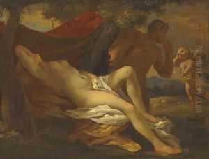Jupiter and Antiope by Nicolas Poussin