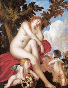 Sleeping Venus with Putti by (Alessandro) Padovanino (Varotari)