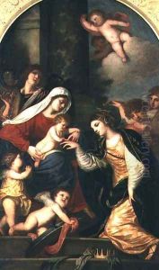 The Mystic Marriage of St. Catherine by (Alessandro) Padovanino (Varotari)