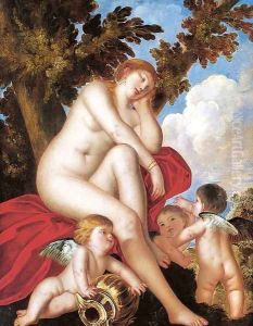 Sleeping Venus with Putti 2 by (Alessandro) Padovanino (Varotari)
