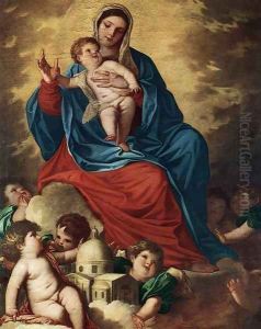 The Madonna with Design of a Shrine