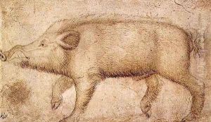 A Wild Boar by Antonio Pisano (Pisanello)