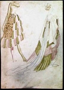 Gentleman and Lady in Court Costume by Antonio Pisano (Pisanello)