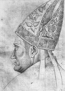 Head of a bishop, from the The Vallardi Album by Antonio Pisano (Pisanello)