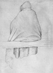 Monk seated on a bench, seen from behind, from the The Vallardi Album Monk seated on a bench, seen from behind, from the The Vallardi Album