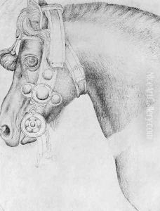 Head of a horse, from the The Vallardi Album 2 by Antonio Pisano (Pisanello)