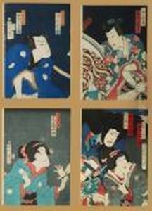 "ritratti Di Attori" by Toyohara Kunichika