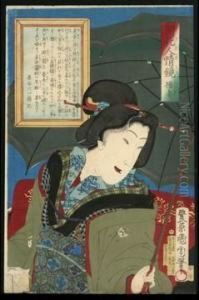 A Mistress by Toyohara Kunichika