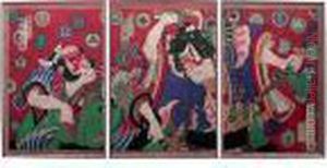Scene From A Play by Toyohara Kunichika