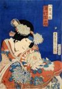 Acteur De Theatre by Toyohara Kunichika