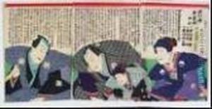 The Actor Nakamura Shikan And Others In Character by Toyohara Kunichika