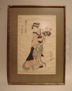 Une Jeune Femme by Gototei Kunisada