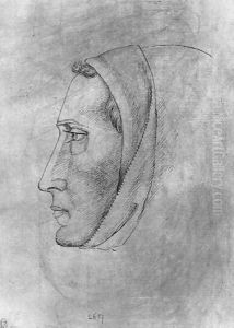 Head of a monk, from the The Vallardi Album 2 by Antonio Pisano (Pisanello)
