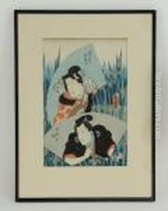 A Toyokuni Iii Oban Print by Gototei Kunisada