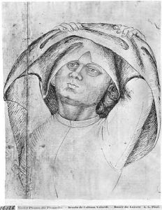 Soldier taking off his chainmail, from the The Vallardi Album