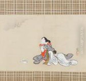 Acourtesan At Her Morning Toilette by Gototei Kunisada
