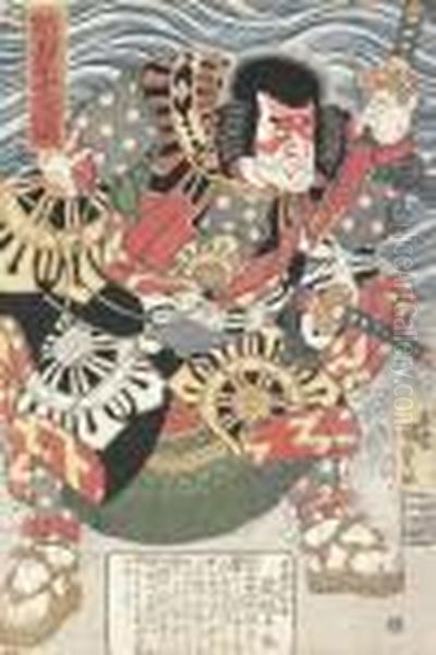 Two Prints From The Series Suikoden Goketsu Hyakuhachi Jin'ichi Ko - view 1