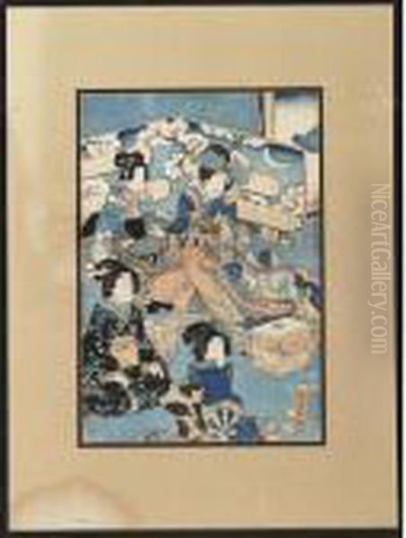 Court Lady Triptych - view 1