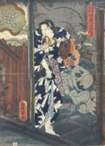 Kabuki-schauspieler Mit Sandalen - view 1