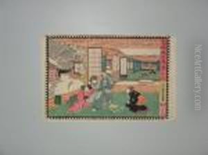Serie Des 47 Ronin, Neuvieme Acte by Gototei Kunisada