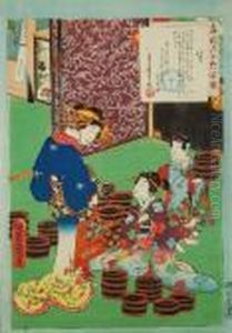Gejsza Mayuzumi by Gototei Kunisada