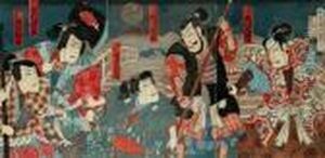 Kabuki Actors by Gototei Kunisada