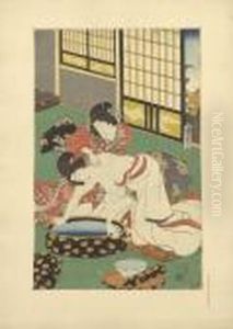 Funf Farbholzschnitte by Gototei Kunisada