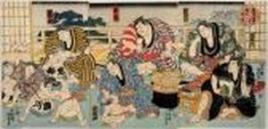 Raining, From The Series Of 8 Views Of Charity Sumo
