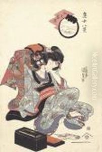 Two Beauties by Gototei Kunisada