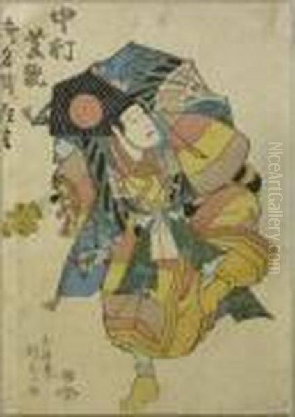 Kunisada, Utagawa . Nakamura 
Utaemon Iii In Einer Abschiedsvorstellung Als Sambaso. Japan - view 1