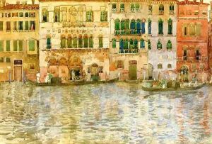 Venetian Palaces On The Grand Canal by Maurice Brazil Prendergast