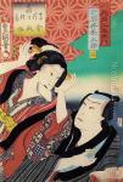 Para Aktorow Teatru Kabuki W Rolach - view 1