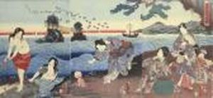 Hikaru Uji Isobe No Zu (genji Amusing Himself At The Shore)
