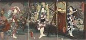 Shiki No Uchi: Koji No Yudachi by Gototei Kunisada