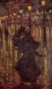 Evening Shower Paris by Maurice Brazil Prendergast
