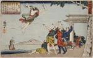 Two Prints From The Series Nijushiko Doji Kagami by Utagawa Kuniyoshi