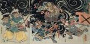 Minamoto No Yorimasa Slaying The Monster Nue