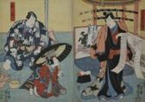 Die Kabuki Schauspieler Nagoya Yoma Yomamitsuro