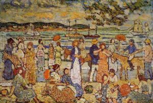 Along The Shore by Maurice Brazil Prendergast